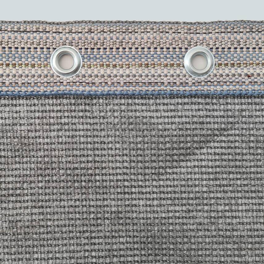 Gölgelik File Jüt Gri - 95'Lik Şerit Halkalı İşlenmiş (180 Gr) - 2