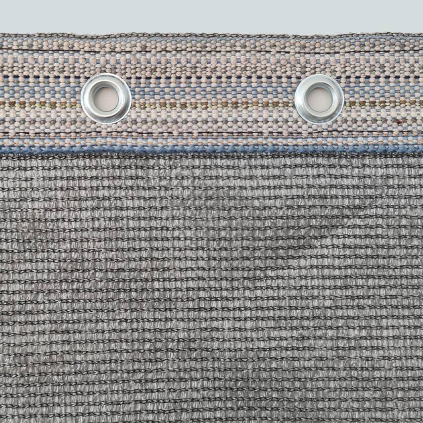 Gölgelik File Jüt Gri - 95'Lik Şerit Halkalı İşlenmiş (300 Gr) - 2